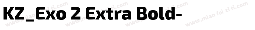 KZ_Exo 2 Extra Bold字体转换